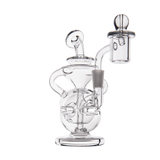 MJ Arsenal Infinity Mini Dab Rig with banger hanger design and clear borosilicate glass, front view