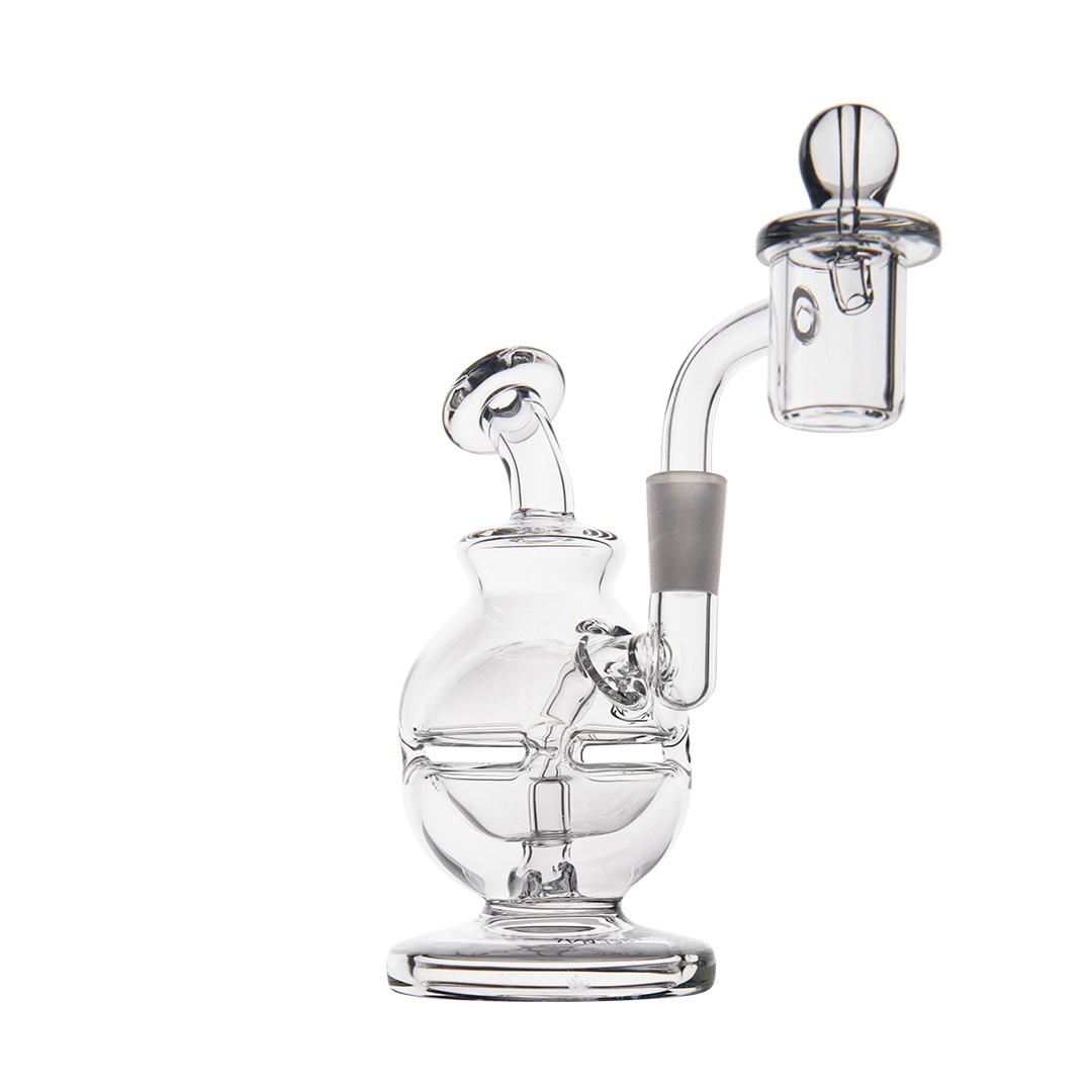 MJ Arsenal Royale Mini Dab Rig with Dual Filtration, Quartz Bucket, and 90 Degree Joint