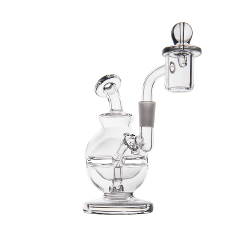 MJ Arsenal Royale Mini Dab Rig with Dual Filtration, Quartz Bucket, and 90 Degree Joint