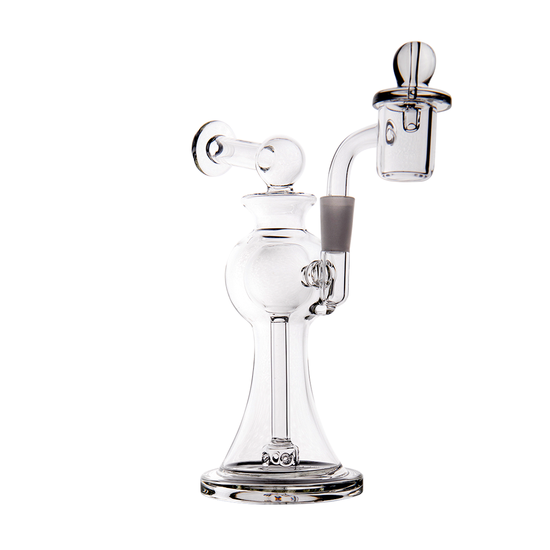 Apollo Mini Dab Rig by MJ Arsenal - Clear Borosilicate Glass with 90 Degree Banger Hanger