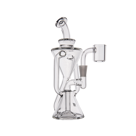 MJ Arsenal Time Turner Mini Dab Rig with Quartz Bucket - Sleek Glass Design Front View