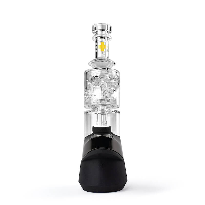 Beta Glass Labs Petra Peak Attachment in black, front view, for concentrates & e-rigs, battery powered