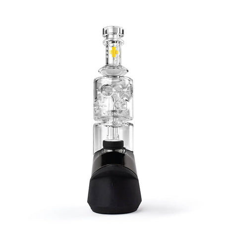 Beta Glass Labs Petra Peak Attachment in clear and black for e-rigs, front view on white background