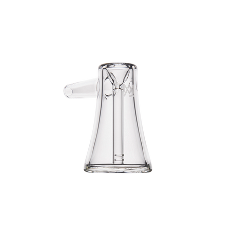 MJ Arsenal Vulkan Bubbler - Compact Clear Glass Mini Bubbler, Front View on Seamless White Background