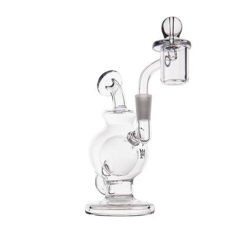 MJ Arsenal Atlas Mini Dab Rig with Double Ball Design and Honeycomb Percolator, 10mm Joint