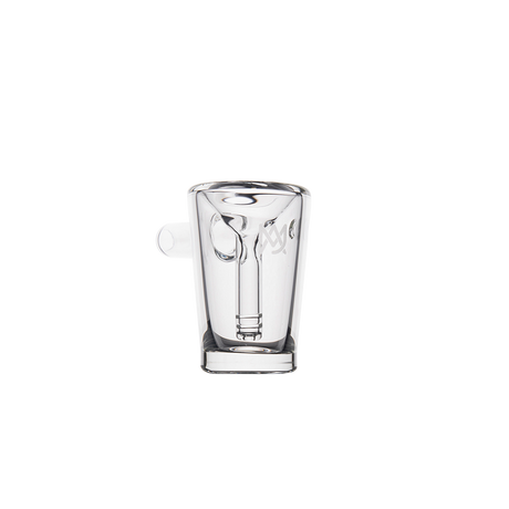 MJ Arsenal Basin Compact Bubbler - High-Quality Borosilicate Glass, Front View on Seamless White
