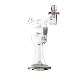 MJ Arsenal Apollo Mini Dab Rig with Puck Perc, 7" Compact Borosilicate Glass, 90 Degree Joint