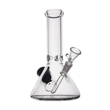 MJ Arsenal Cache Bong clear beaker design with 45-degree joint and deep bowl, compact for easy travel