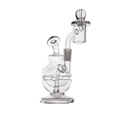 MJ Arsenal Royale Mini Dab Rig with Banger Hanger, Clear Borosilicate Glass, Front View