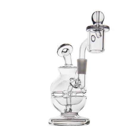 MJ Arsenal Royale Mini Dab Rig with Banger Hanger, Clear Borosilicate Glass, Front View