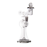 MJ Arsenal Apollo Mini Dab Rig with Puck Perc, 90 Degree Joint, and Quartz Banger - Side View