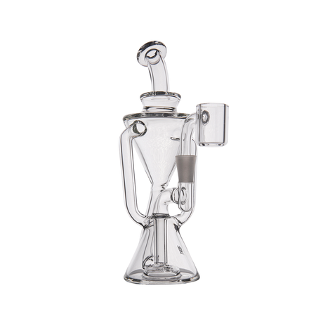MJ Arsenal Time Turner Mini Dab Rig with Quartz Bucket - Clear Glass, Front View