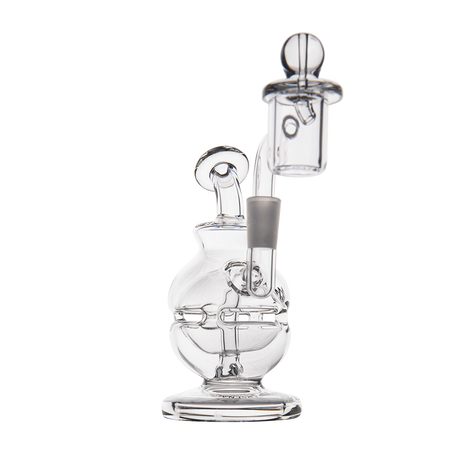 MJ Arsenal Royale Mini Dab Rig in Clear Borosilicate, 5" with 90 Degree Banger Hanger