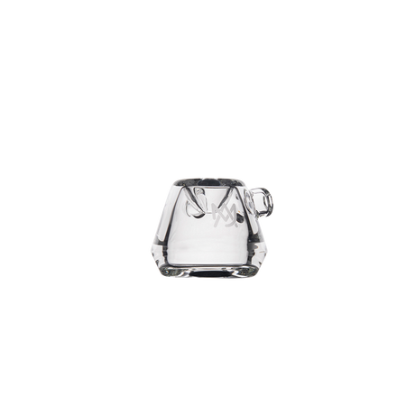 MJ Arsenal Kettle Hand Pipe, clear glass, compact design, front view on white background