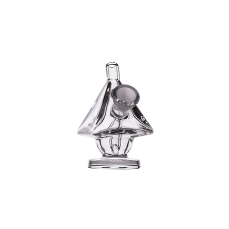 MJ Arsenal King Bubbler, clear borosilicate glass, compact design, for dry herbs, front view on white background