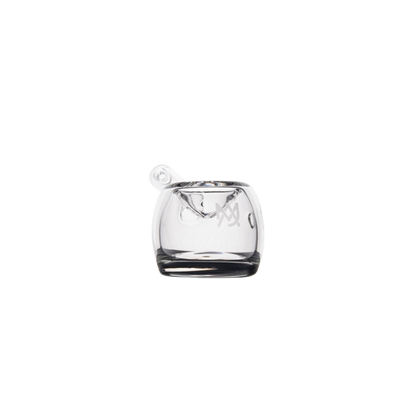 MJ Arsenal Perch Hand Pipe - Clear Glass with Compact Design - Front View