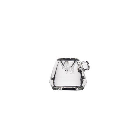 MJ Arsenal Kettle Hand Pipe - Front View, Portable Clear Glass with Side Carb Hole