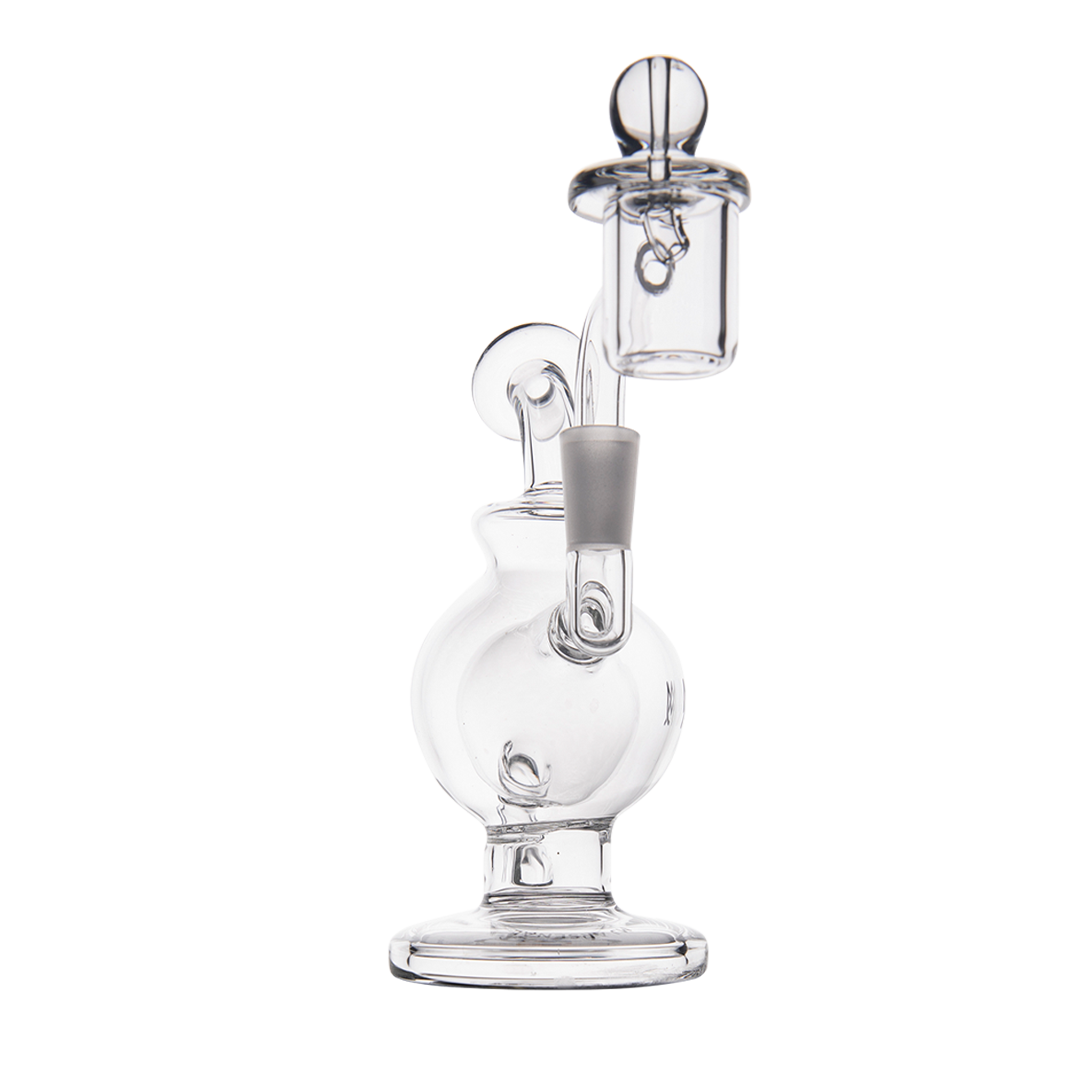 MJ Arsenal Atlas Mini Dab Rig Front View with Honeycomb Percolation & Double Ball Design