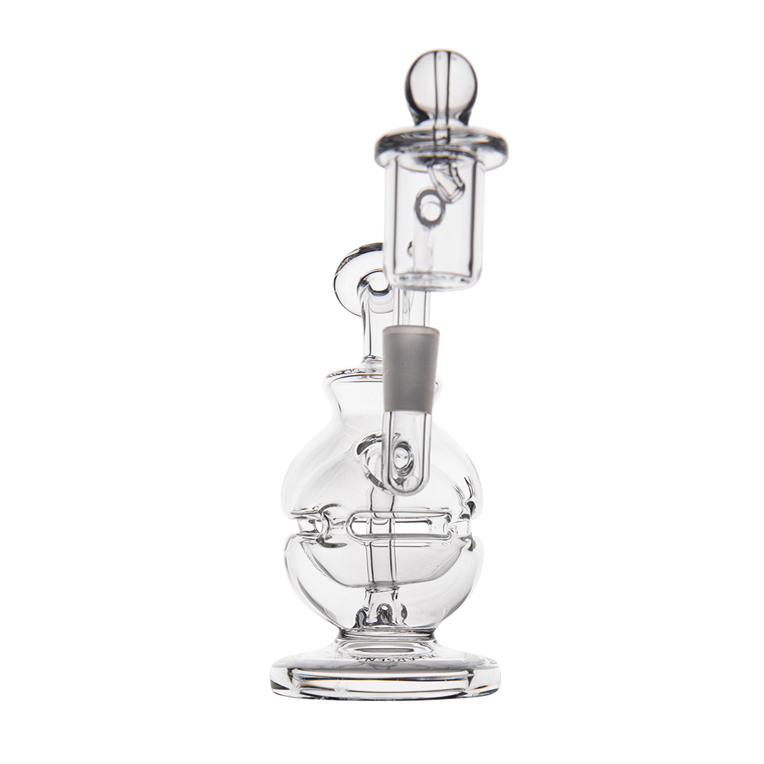 MJ Arsenal Royale Mini Dab Rig with Banger Hanger Design, Clear Borosilicate Glass, Front View