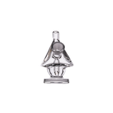 MJ Arsenal King Bubbler in clear borosilicate glass, compact design for dry herbs, front view on white background