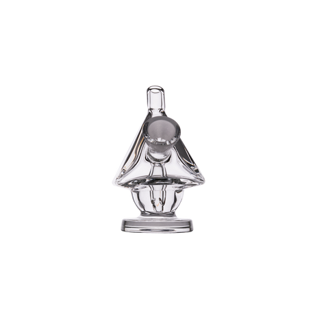 MJ Arsenal King Bubbler in clear borosilicate glass, compact design for dry herbs, front view on white background