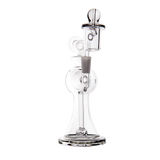 MJ Arsenal Apollo Mini Dab Rig with Puck Perc, 10mm female joint, portable 7" height, clear glass