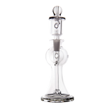 MJ Arsenal Apollo Mini Dab Rig front view with 90-degree banger hanger and clear borosilicate glass