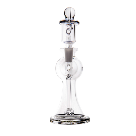 MJ Arsenal Apollo Mini Dab Rig front view with 90-degree banger hanger and clear borosilicate glass