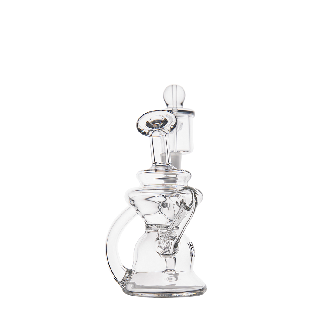 MJ Arsenal Hydra Mini Dab Rig Clear Borosilicate Glass with 90 Degree Banger Hanger