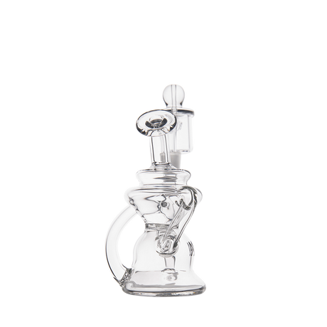 MJ Arsenal Hydra Mini Dab Rig Clear Borosilicate Glass with 90 Degree Banger Hanger