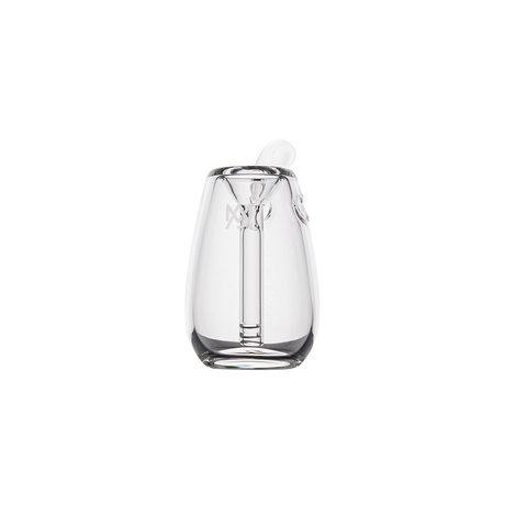 MJ Arsenal Bulb Mini Portable Bubbler, 100% Borosilicate, Front View on Seamless White