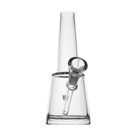 MJ Arsenal Summit Borosilicate Glass Bong with 14mm Joint, Clear Front View on White