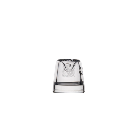 MJ Arsenal Deco Hand Pipe - Clear Glass - Compact Design - Front View on White Background