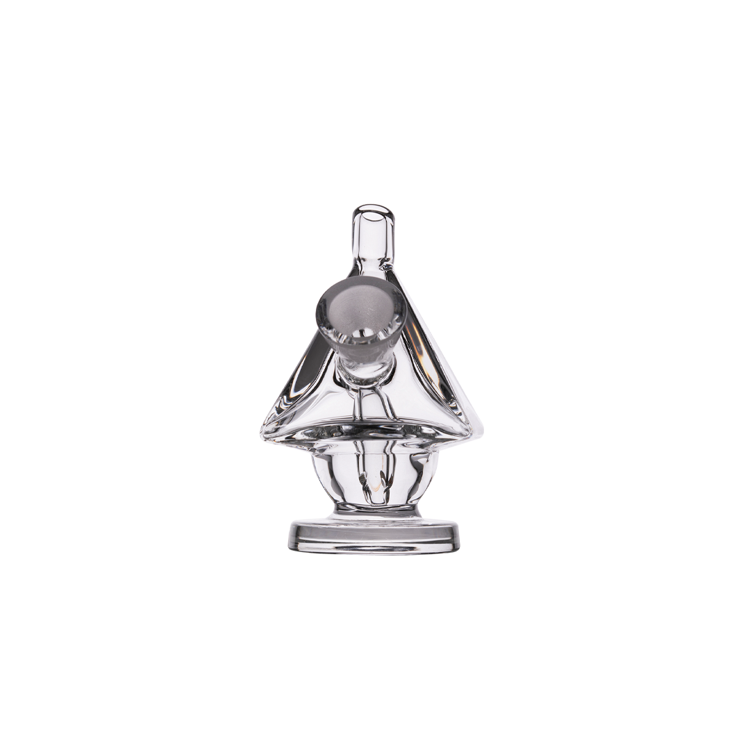MJ Arsenal King Bubbler - Clear Borosilicate Glass, 45 Degree Joint, Front View
