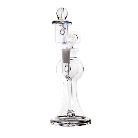 MJ Arsenal Apollo Mini Dab Rig with puck perc, 7" compact borosilicate glass, 90-degree joint