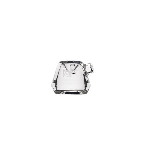 MJ Arsenal Kettle Hand Pipe - Clear Glass with Front View on Seamless White Background