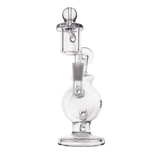 MJ Arsenal Atlas Mini Dab Rig with Double Ball Design and Honeycomb Percolation, 5" Compact Size, Front View