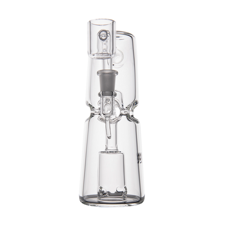 Compact MJ Arsenal Turret Mini Dab Rig with Quartz Bucket - Clear Front View