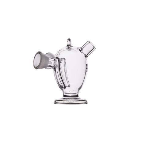 MJ Arsenal Dubbler Original, portable double bubbler, borosilicate glass, 45-degree joint, front view