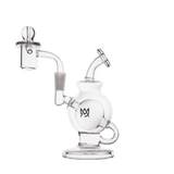 MJ Arsenal Atlas Mini Dab Rig with Honeycomb Percolator, Clear Borosilicate Glass, Front View