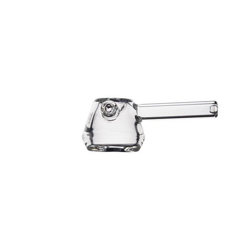 MJ Arsenal Kettle Hand Pipe - Clear Glass with Compact Design - Side View