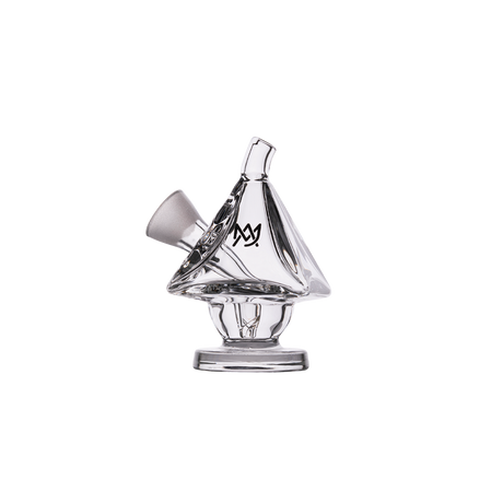 MJ Arsenal King Bubbler, clear borosilicate glass, compact & portable, 45-degree joint, front view