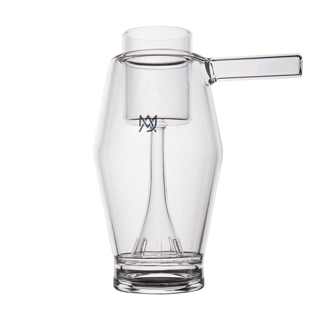 MJ Arsenal Proxy Bubbler, clear borosilicate glass, front view with logo