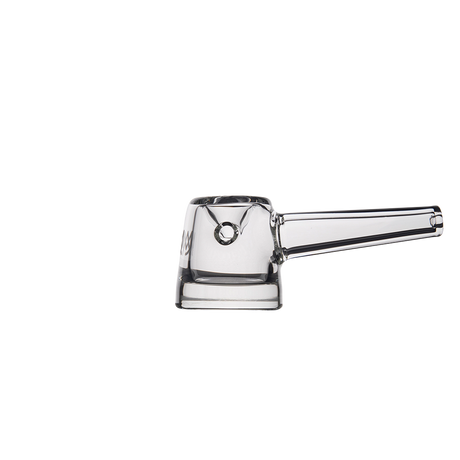 MJ Arsenal Deco Hand Pipe - Sleek Clear Glass with Easy Grip - Side View