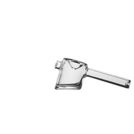 MJ Arsenal Kickstand Hand Pipe - Clear Glass - Side View on Seamless White Background