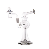 MJ Arsenal Apollo Mini Dab Rig with Banger Hanger, 7" Clear Borosilicate Glass, Front View