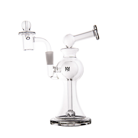 MJ Arsenal Apollo Mini Dab Rig with Banger Hanger, 7" Clear Borosilicate Glass, Front View