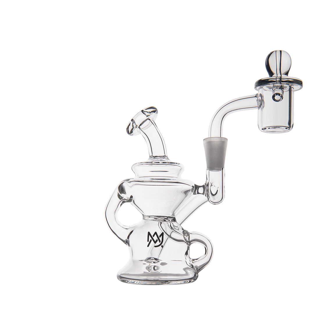 MJ Arsenal Hydra Mini Dab Rig with 90 Degree Banger Hanger, Front View