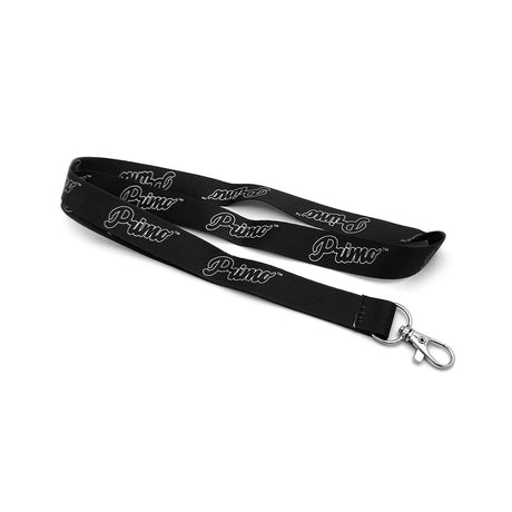 Primo Limited Edition Black Lanyard with White Logo - Front View