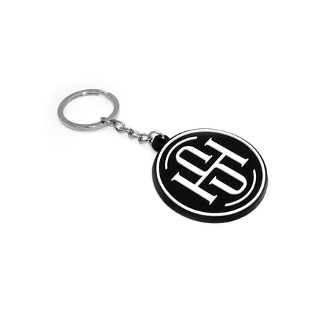 High Society Limited Edition Keychain with monogram logo, front view on white background